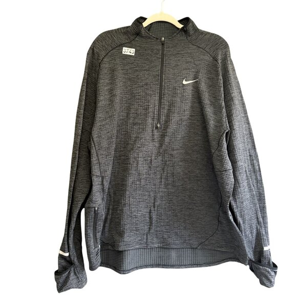 Nike Sphere Element Running Shirt Top Men's 2XL XXL Gray Long Sleeve Quarter Zip - Picture 2 of 15